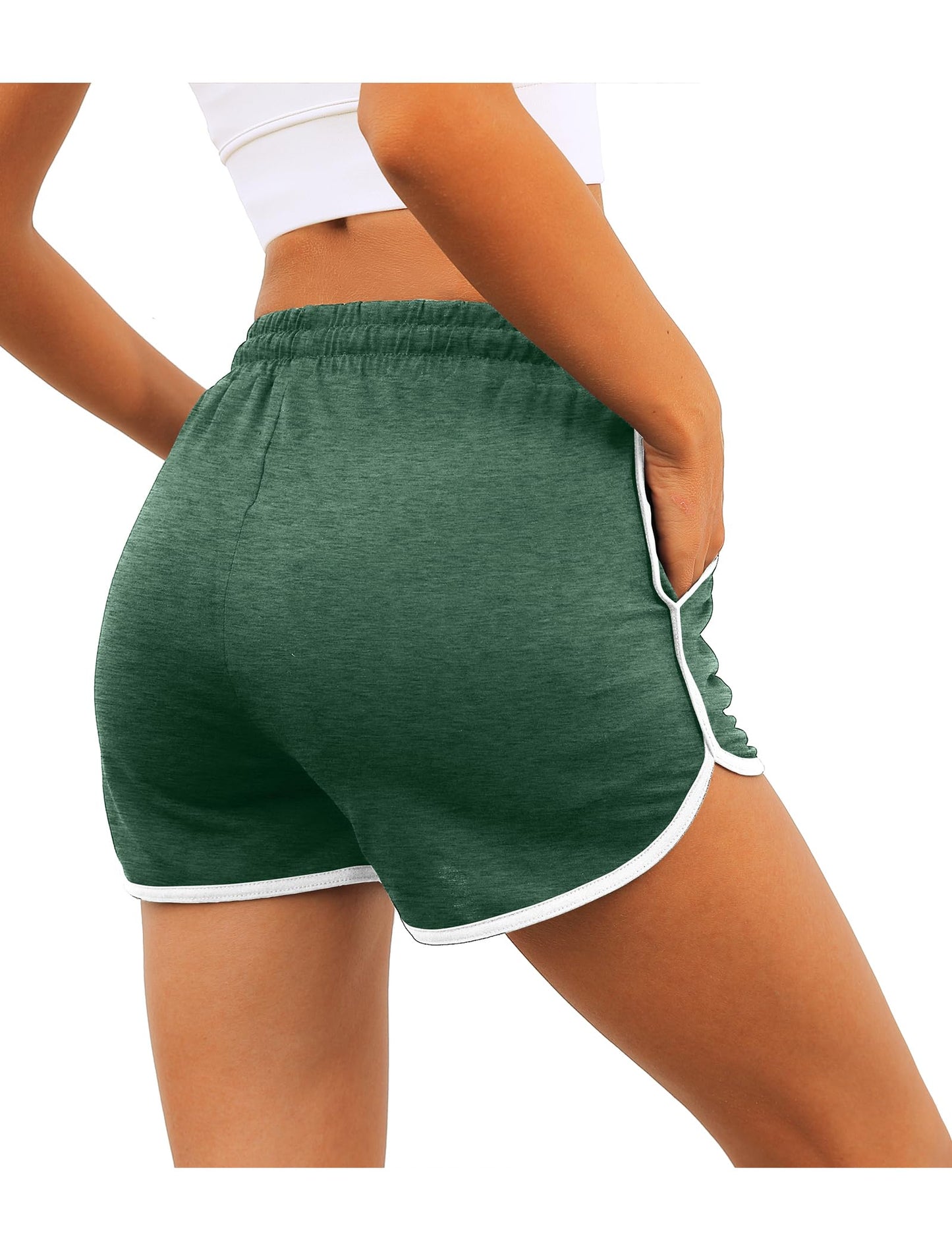 Aloodor Biker Shorts Women Summer Outfits Beach Vacation Clothes Travel Outfits with Pockets