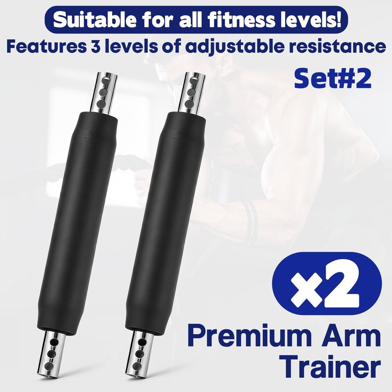 U-Shaped Chest Workout Equipment Spring Resistance Accessories, 30-66lb, 110-140lb Two Sets, Twister arm Trainer Accessories, Home Gym Accessories from Beginners to Muscle Building Strength Training