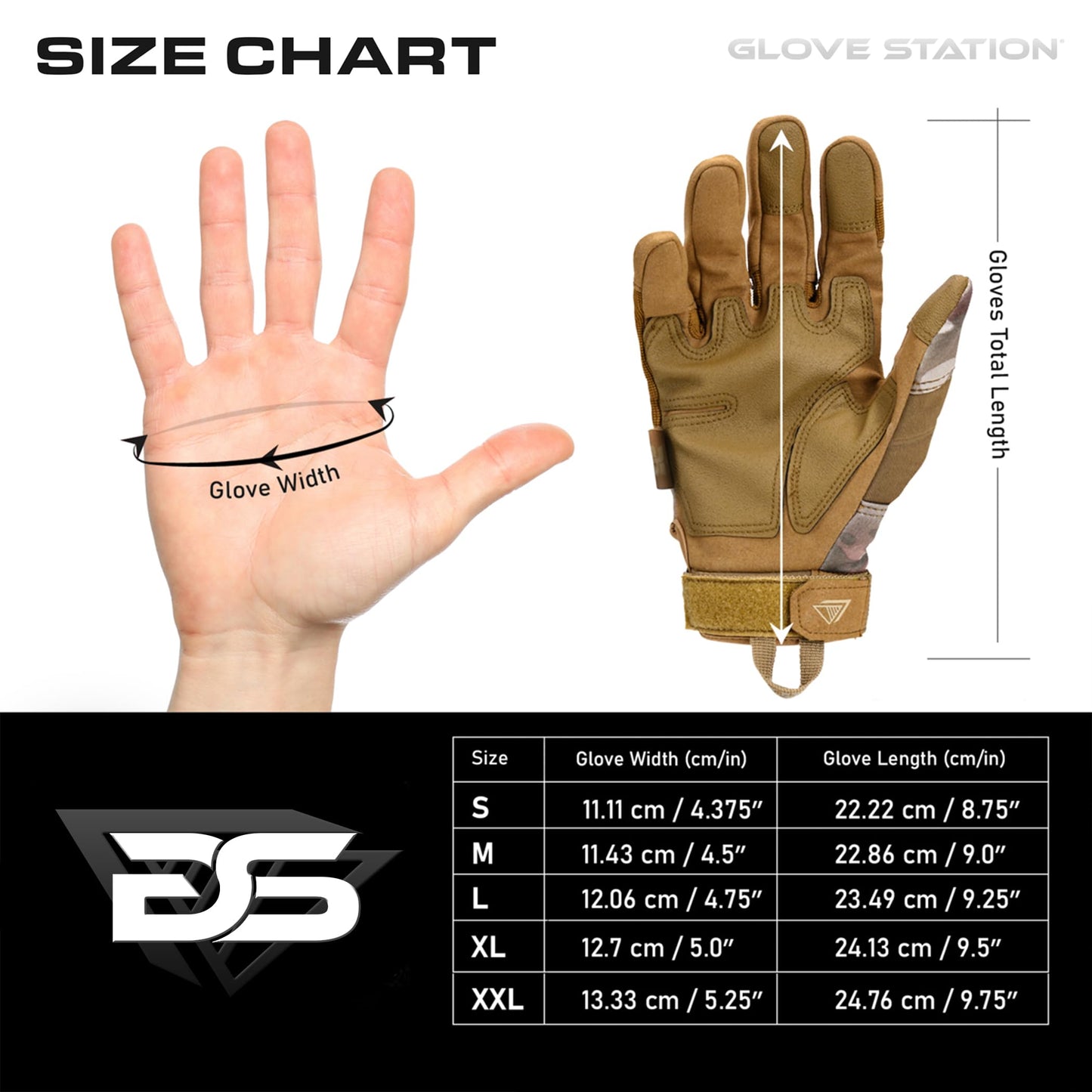 Glove Station Gloves for Men – Touchscreen Utility Gear with Hard Knuckle Protection Used in Motorcycle, Airsoft, Combat, & Outdoor Work Multicam X-Large