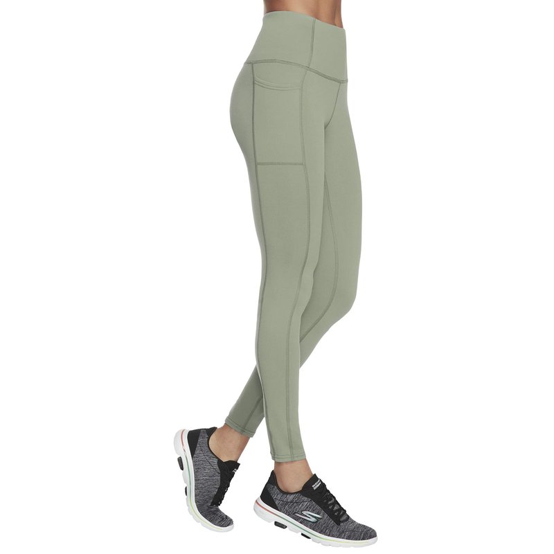 Skechers Women's Go Walk High Waisted Legging, Light Green, Large