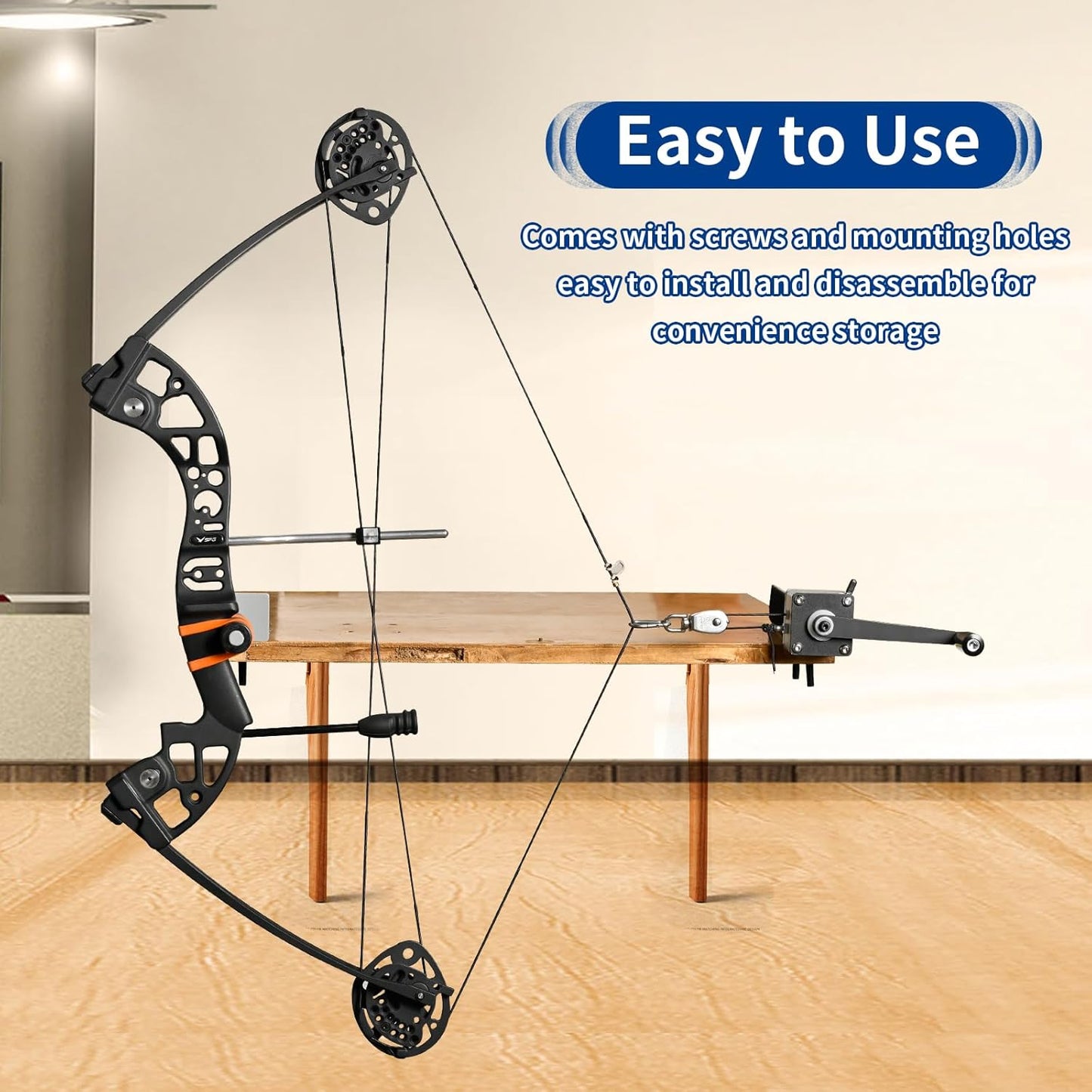 Archery Draw Board - Hand Crank Compound Bow Tool with 100lbs Pulling Capacity | Fits Most Bow Press