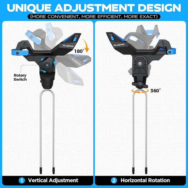 Fishing Rod Holder - 360° Adjustable Ground Mount - 1/2/4 Pack | Ideal for Bank Fishing & Gifts for Men