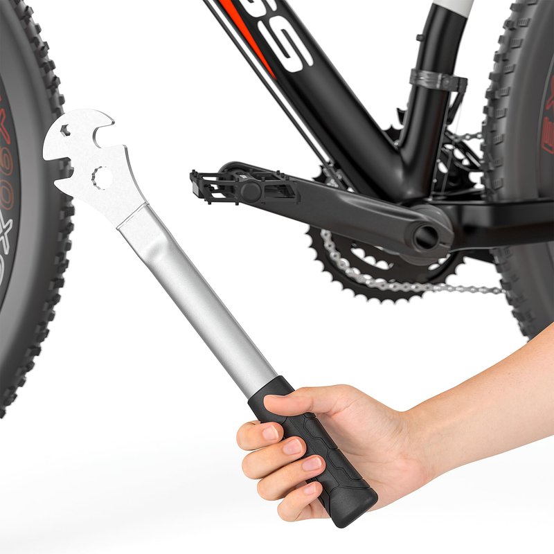 Bike Bicycle Pedal Wrench - Bicycle Pedal Removal Tool With Extra Long Handle-Pedal Spanner Double Wrench For Mountain Road Bike (Cylindrical handle)