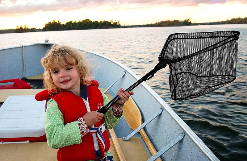 Fishing Net - Floating Landing Net with Telescopic Handle | Nylon Mesh for Bass & Trout Fishing in Pond, Lake, River