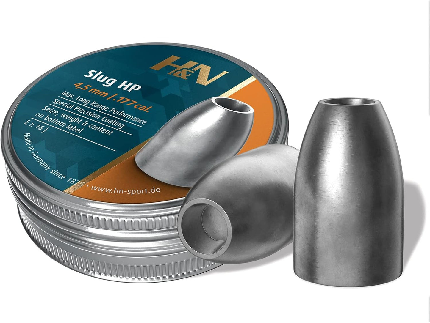 H&N Hollowpoint Slugs - .177 Caliber Airgun Pellets for Precision Shooting