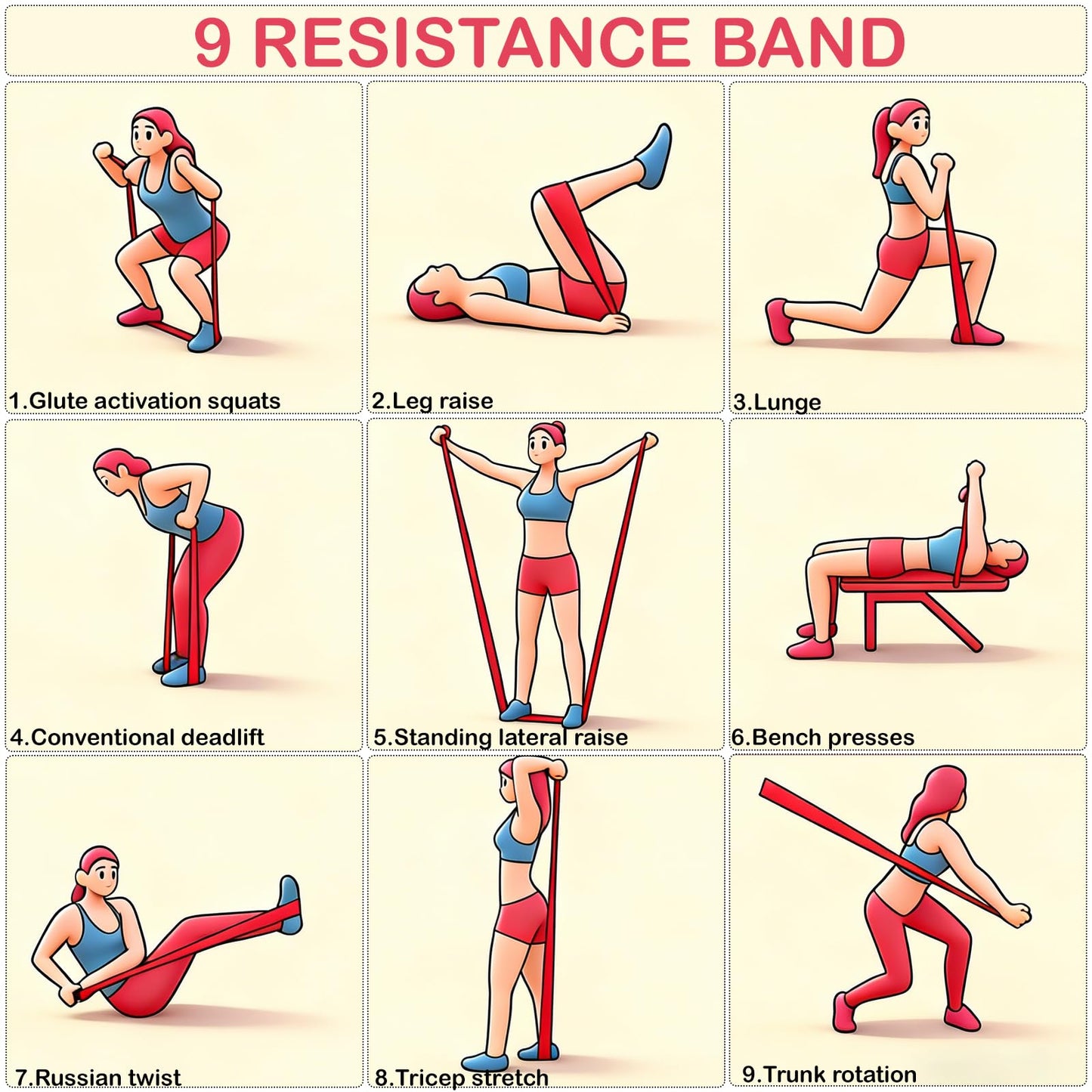 Aguhus Resistance Bands, Resistance Bands with Handles, Pull Up Assistance Bands Set for Men & Women, Stretch Bands for Exercise, Fitness, Physical Therapy, Stretch Workout Bands at Home, Gym