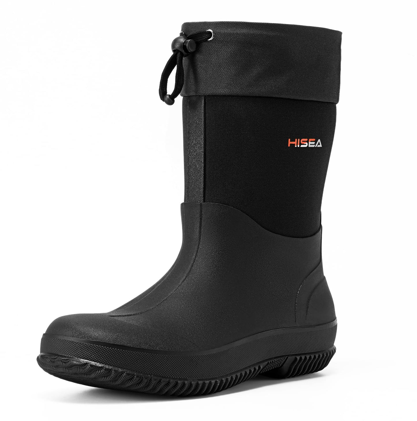 HISEA Men's Ankle Rain Boots Waterproof Garden Boots Rubber Boots Outdoor Work Boots