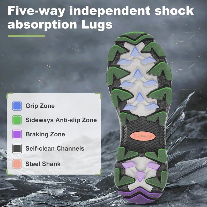 Men's Waterproof Insulated Mid Calf Rubber Work Boots - Outdoor Gardening | Durable & Comfortable