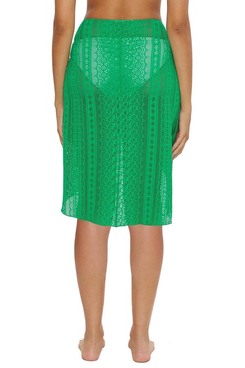 Becca by Rebecca Virtue Women's Standard Color Play Multi Wrap Sarong, Casual, Beach Cover Ups, Verde