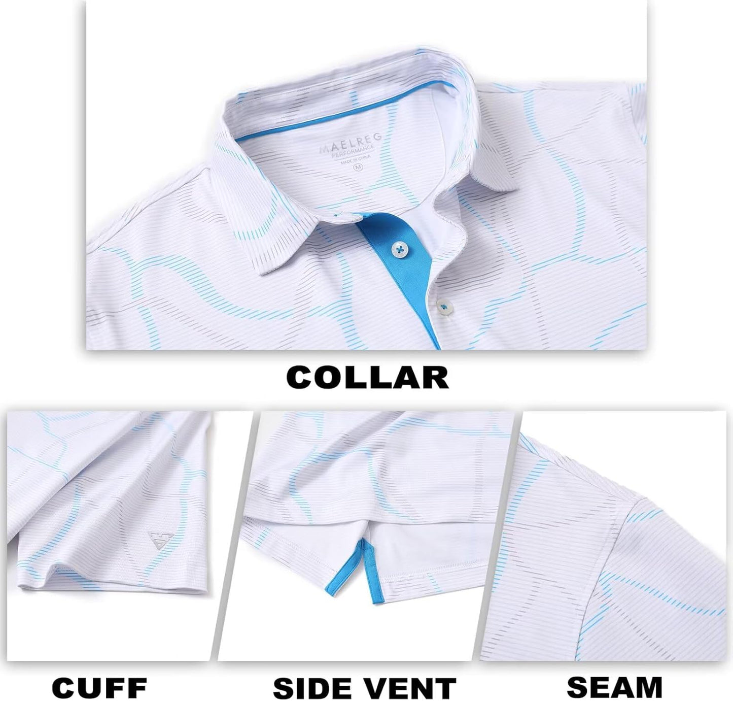 Men's Golf Polo Shirt - Short Sleeve Dry Fit Moisture-Wicking | Performance Patterns