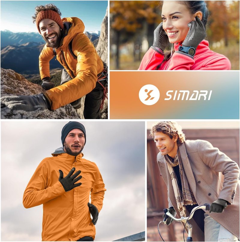 Winter Ski Gloves for Men & Women - Thermal Touch Screen Liner for Running, Cycling, Hiking | Warm & Versatile