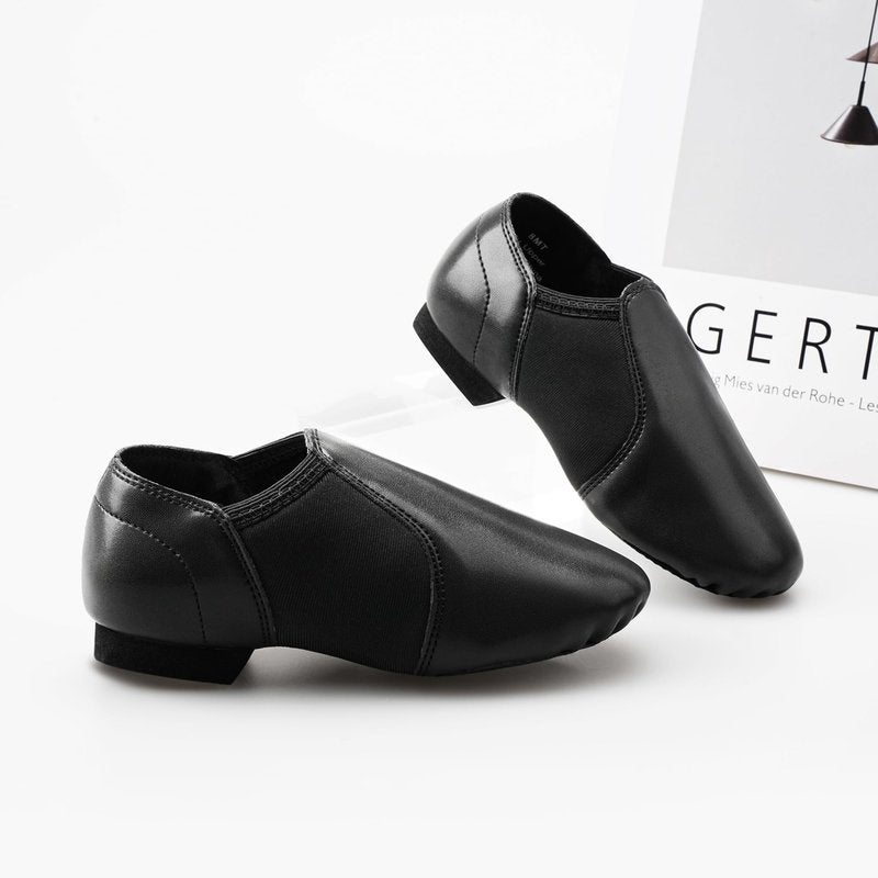 Stelle Jazz Shoes for Girls and Boys PU Leather Slip-On Jazz Dance Shoes