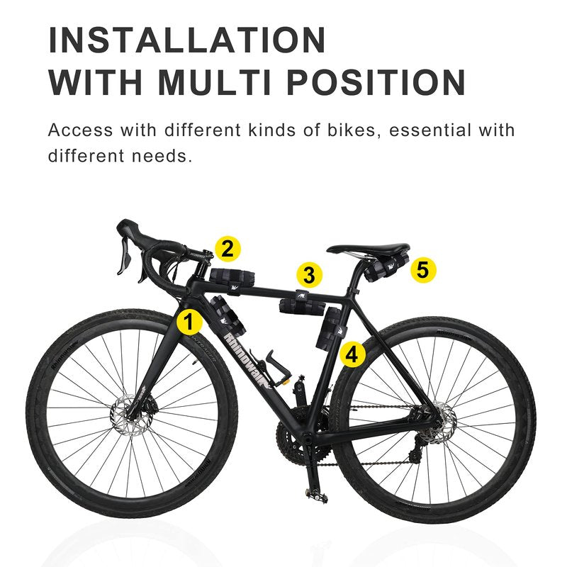 Rhinowalk Bike Saddle Bag Bicycle Under Seat Bag Repair Tools Pouch Frame Bag for Mountain Road Bike Cycling Accessories