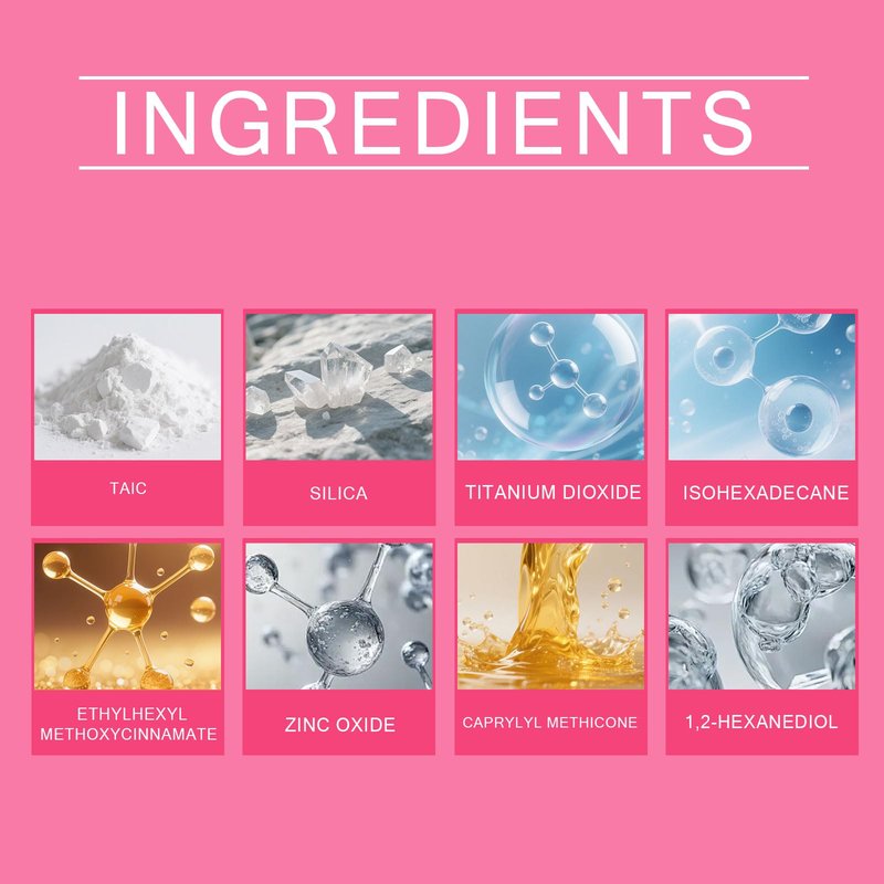 Lyjinbc Mineral Sunscreen Setting Powder, SPF 50 Transparent Brush Powder, Long-Lasting,Lightweight Breathable, Oil Control Natural Matte, Suitable for Face, Scalp & Hair