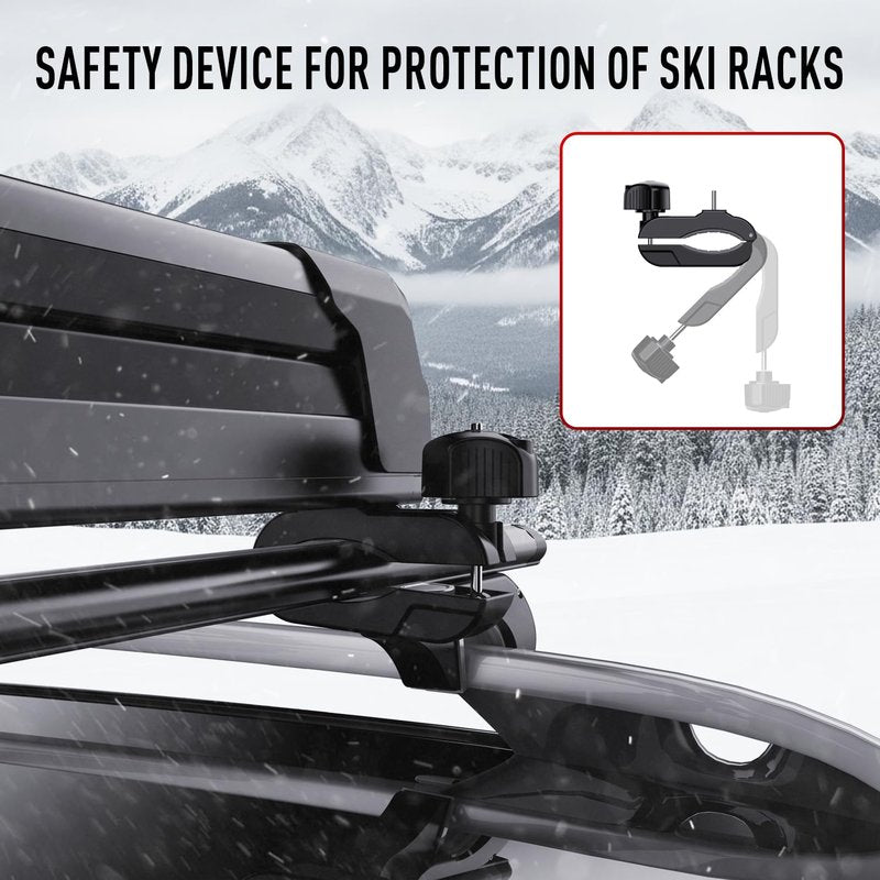 CRINDAR Ski & Snowboard Rack for Car Roof, Fishing Rod Rack, 27.5'' Loading Width Fits 6 Pairs of Skis or 4 Snowboards, Aluminum Roof Rack with Lock & Rubber Padding