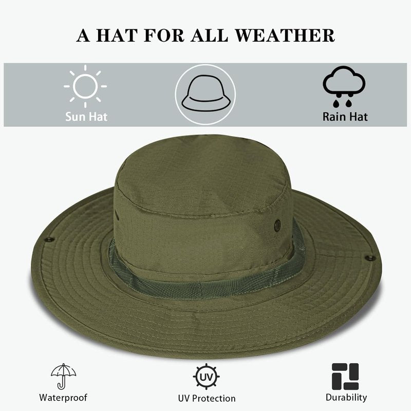 Sun Hats for Men & Women - UPF 50+ UV Protection Bucket Hat for Safari, Fishing, Hiking & Beach