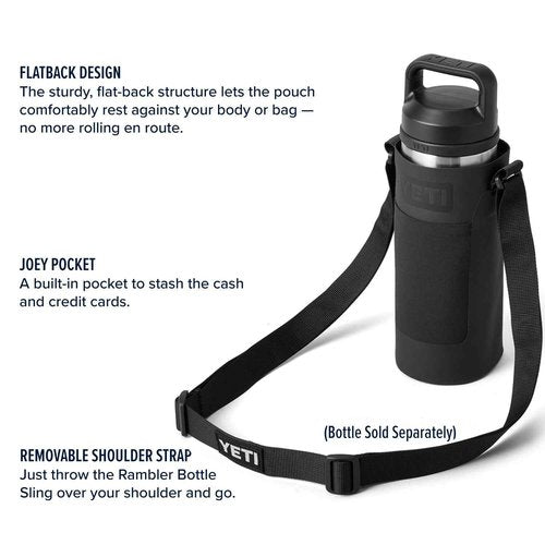 YETI Small Bottle Sling for Rambler 18 oz. Bottle, Black