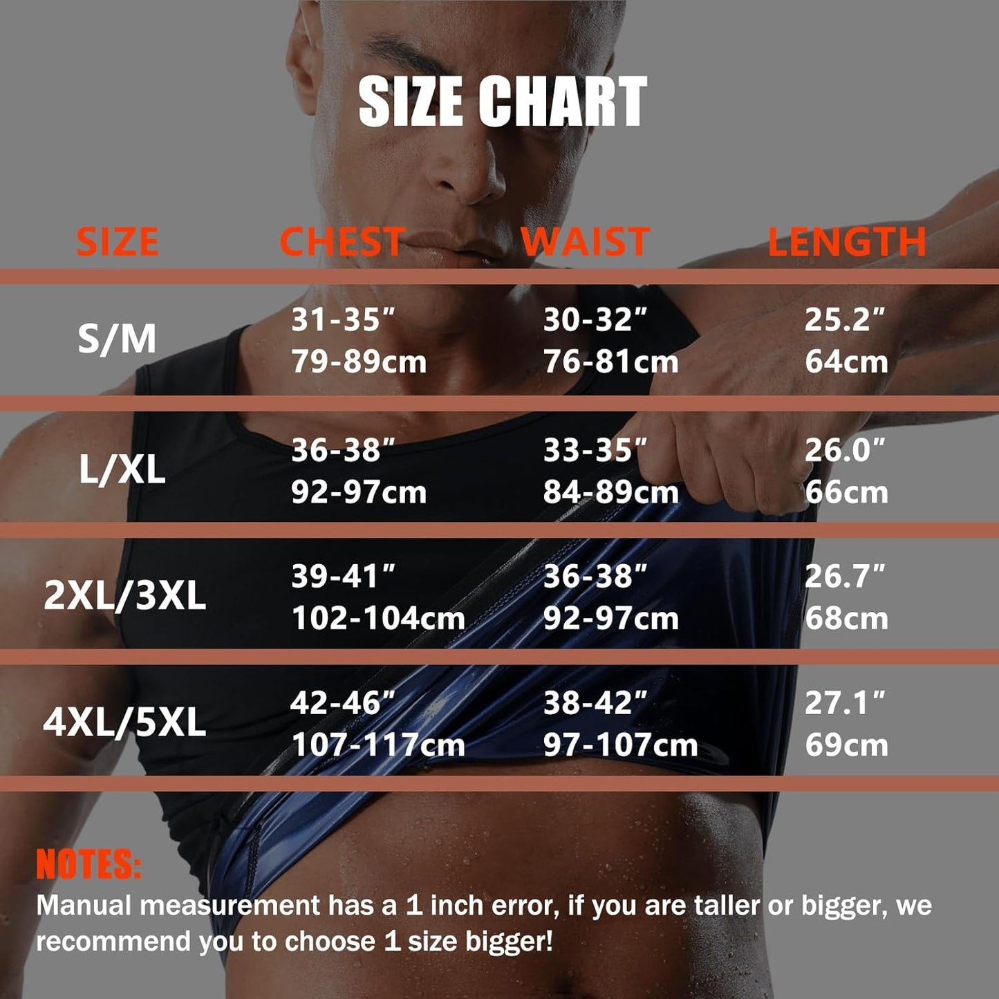 Men's Sweat Vest | Workout Waist Trainer Sauna Suit for Heat Trapping & Compression - Slimming Gym Tank Top