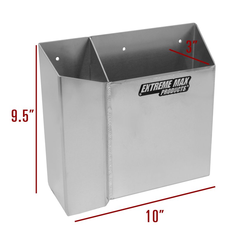 Extreme Max 5001.6368 Grease Gun Holder with Spare Cartridge Slot – Wall-Mount Aluminum Rack for Garage, Shop, Race & Enclosed Trailers, Toy Haulers – Silver