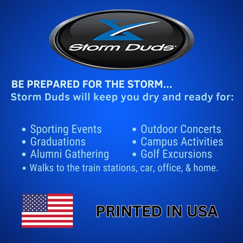 Storm Duds Ultra-Waterproof Sport Umbrella - North Carolina State Two Tone Black and Red - 48” Coverage w/Push Button Automatic Open - Flexible, Wind & Rust Resistant Folds to 17 Inches