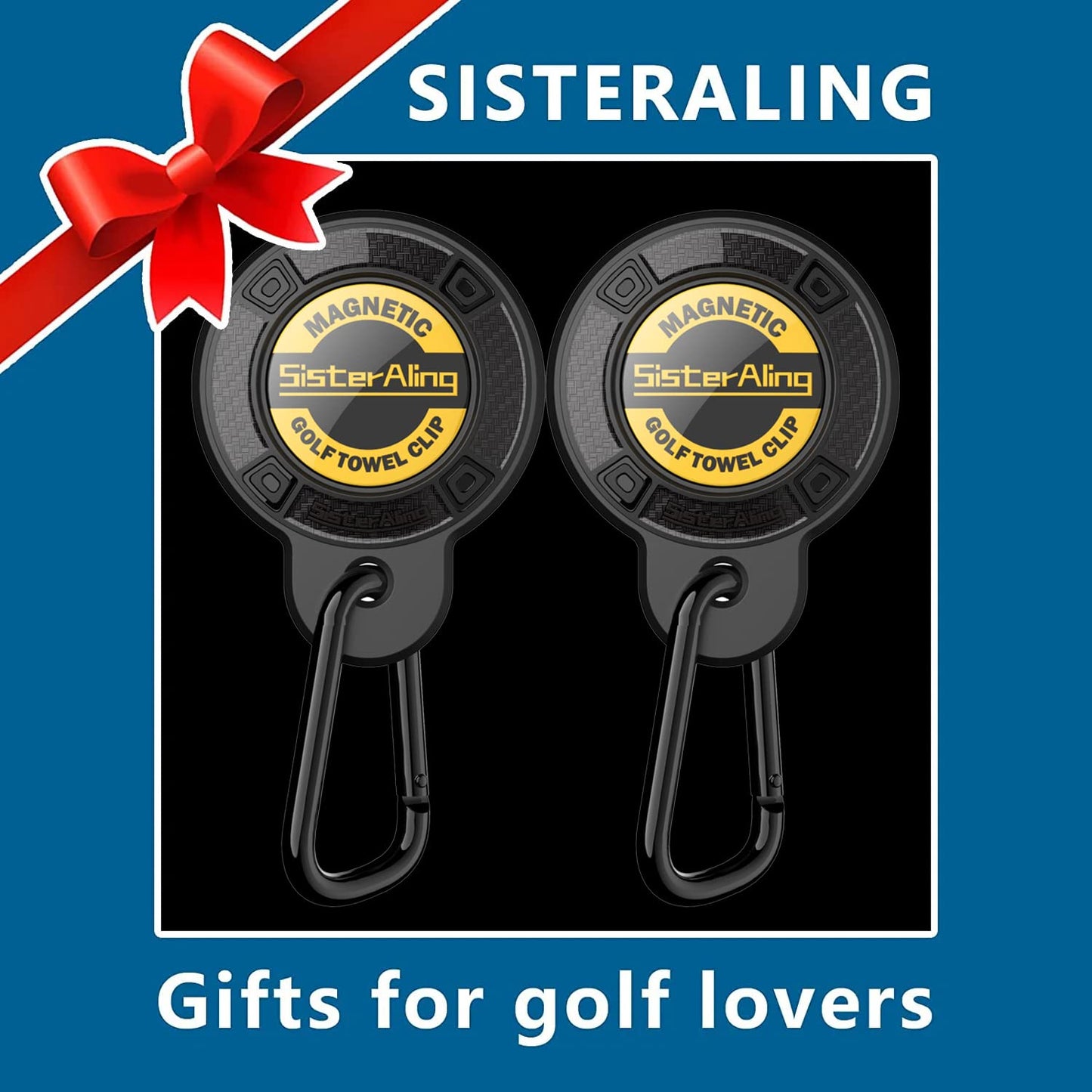 SisterAling Magnetic Clip for Golf Towel,Removable Industrial Magnetic Accessories Design for Strong Hold to Golf Carts or Clubs