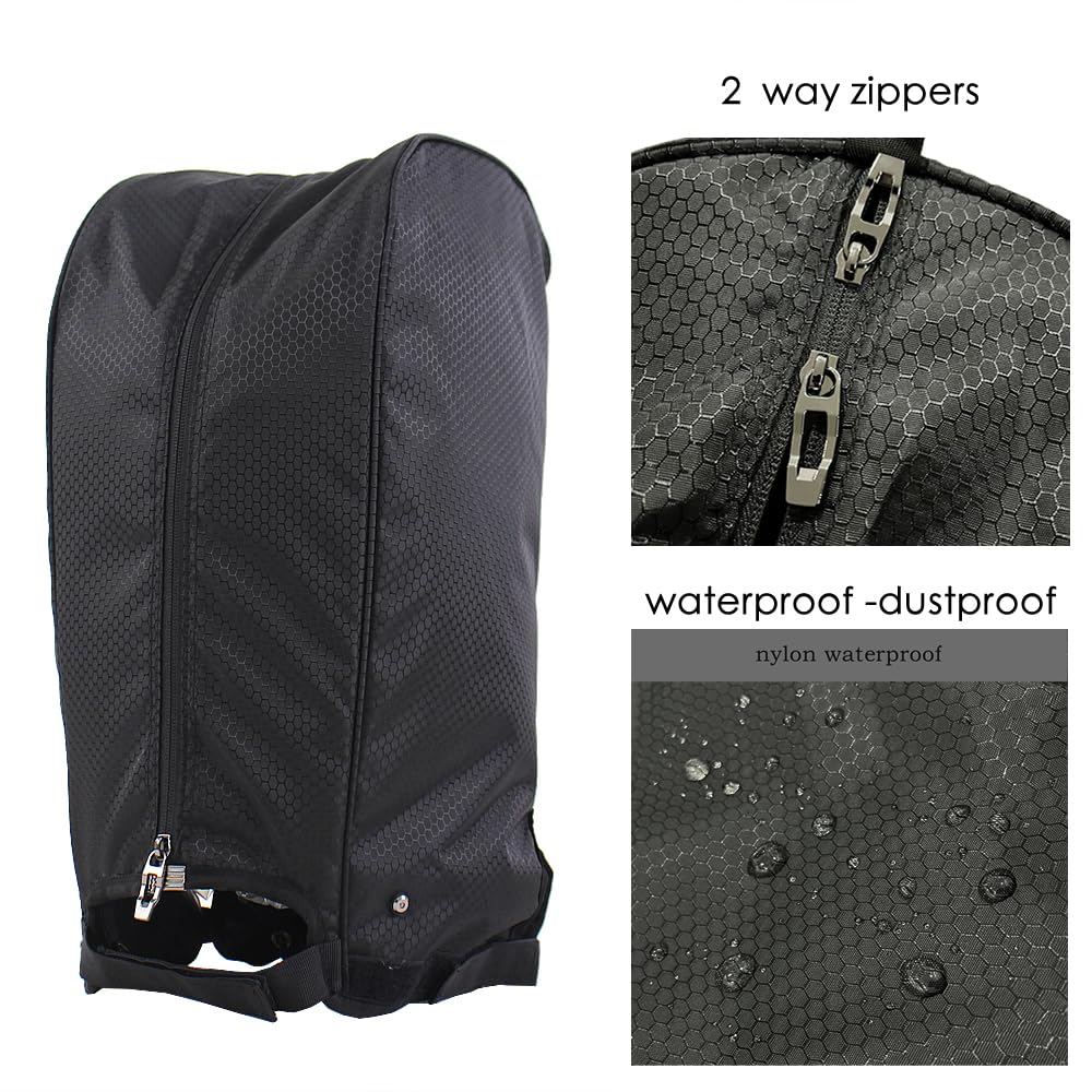 BOYEA & SKULLEAP Golf Bag Cover/rain Hood Waterproof/dustproof,Thickened Style,fits 8.5-9-inch golfbag/standbag,4 snap Fasteners +Adjustable Straps, Easy to Install, Foldable, for All Golfers Gifts