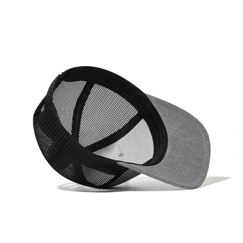 Bukesiyi Christian 3 Nails Cross Trucker Hats for Men Women,Faith Three Nail Cross Gift Baseball Cap with Embroidered Adjustable Snapback for Dad Mom,Mesh Grey Black