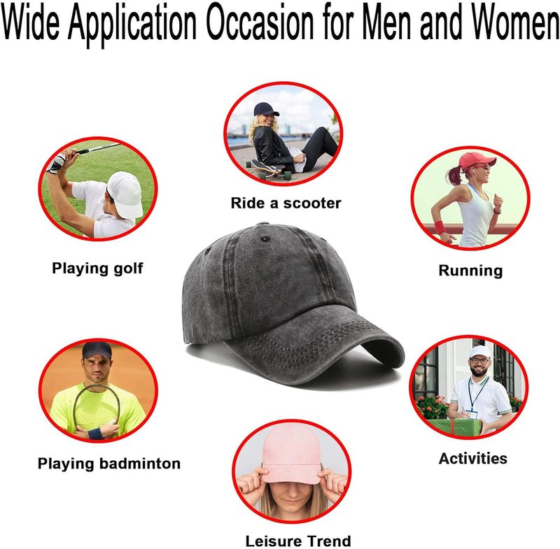 Baseball Cap - Adjustable Classic Golf Dad Hat | Unconstructed Cotton for Men & Women