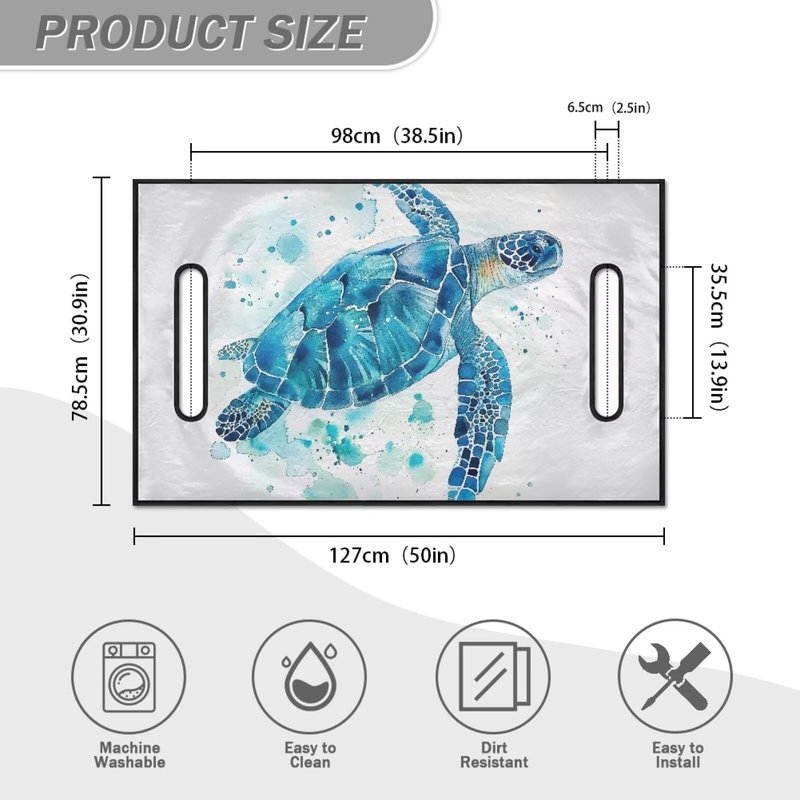 Whosucclay Sea Turtle Golf Cart Seat Covers Gift for Father Sun Proof Golf Cart Accessories Anti Dust Golf Cart Seat Protector Machine Washable Golf Cart Seat Blanket with Holes