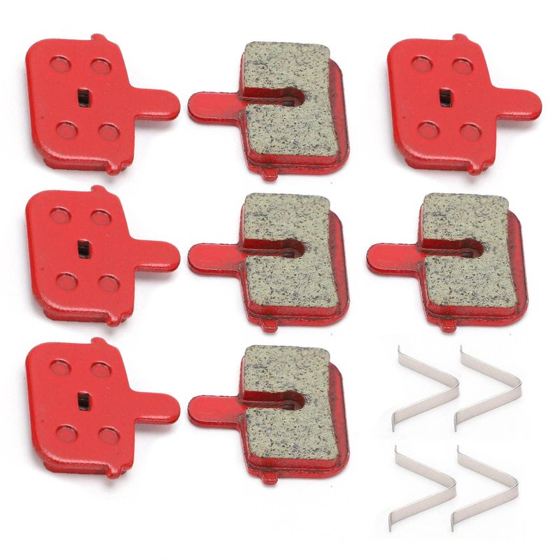 8PCS Bike Disc Brake Pads, Electric Bike Brake Pads Semi Metal Smooth Braking Low Noise Replacement for Mountain Electric Scooters