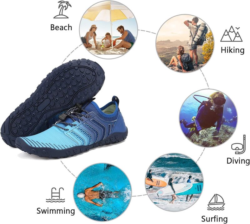 Water Shoes for Men & Women - Quick-Dry Barefoot Aqua Socks for Beach, Surf & Yoga | Lightweight & Comfortable