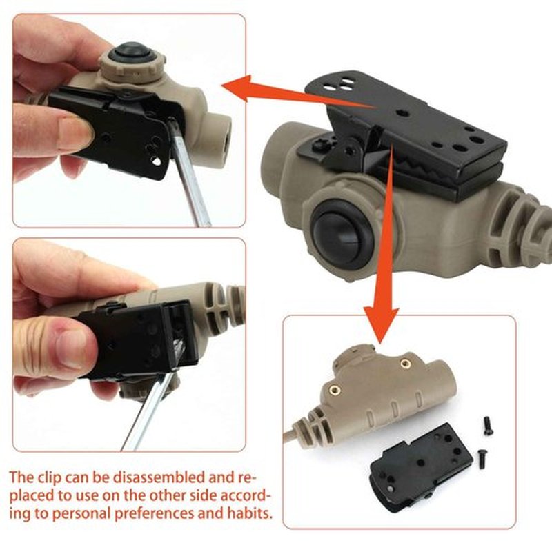 HEARFALCOM Tactical Military Accessories 6-Pin V2 U94 PTT Adapter for an/PRC 148 152 Walkie Talkie Compatible COMTAC SORDIN Tactical Headset (DE)