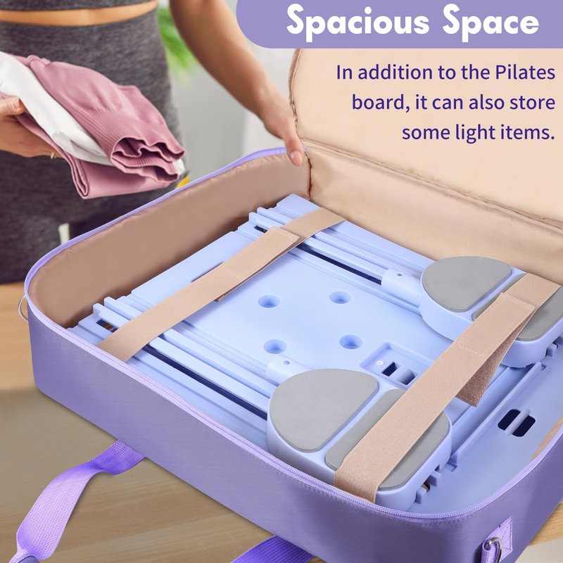 Crisinant Storage Bag for Pilates Board, Pilates Board Organizer, Shoulder Gym Bags with Multi Pockets Portable Carrying Bag for Gym, Pilates, Yoga, Outdoor Exercise, Home Storage, Daily Use, Bag Only