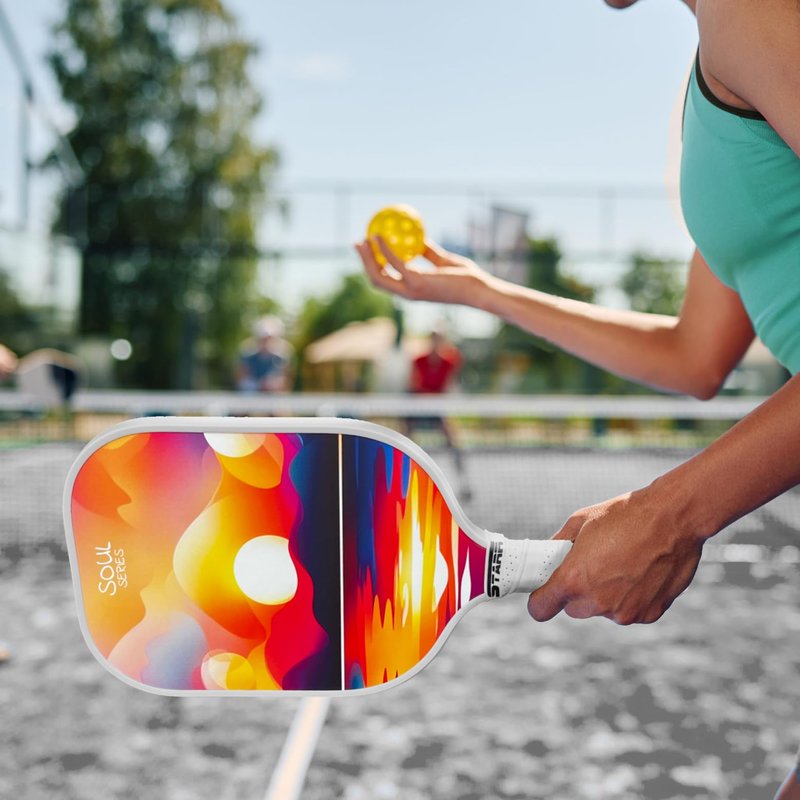 STARR Soul Series Pickleball Paddle | 13mm Honeycomb Core | Fiber Glass Surface (Soul Sunset)
