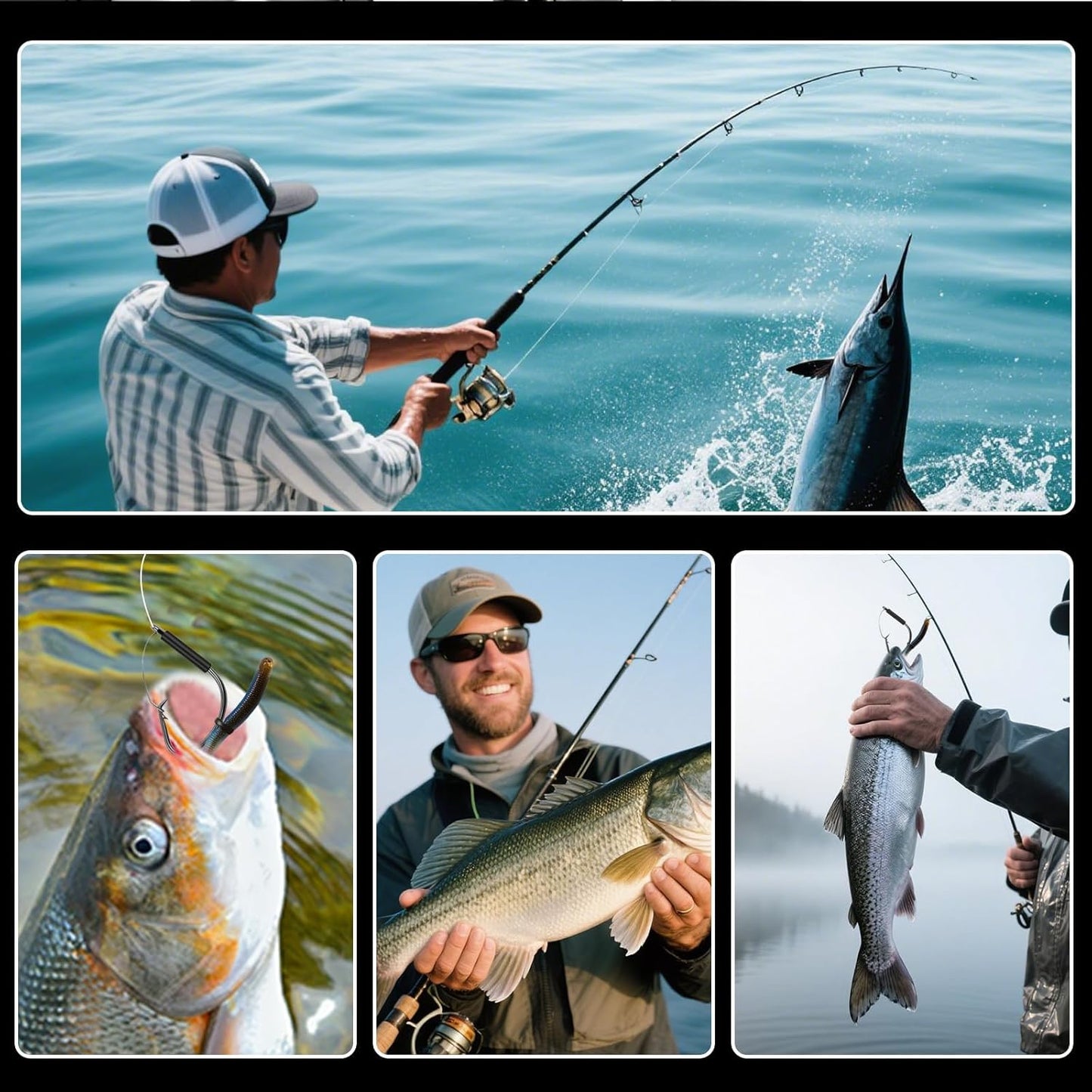 25-Pack Weedless Wacky Rig Hooks - Ultra Sharp Neko Rig Circle Hooks for Bass & Catfish | Saltwater & Freshwater