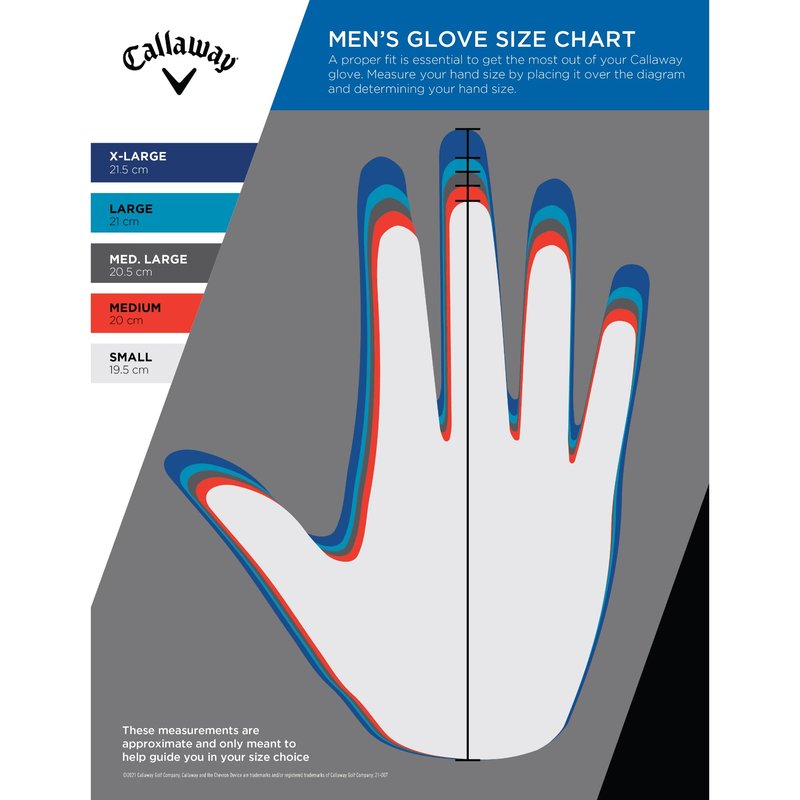 Callaway Golf Weather Spann Glove (Worn on Left Hand,White,Large,Cadet (Short Fingers) (2-Pack))