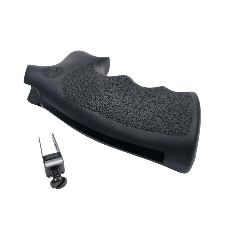 Hogue OverMolded Rubber Monogrip for Colt Python with Finger Grooves, Black - 46000