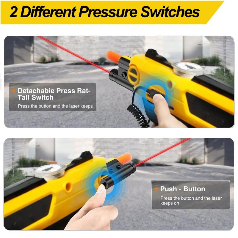 2PCS Laser Sight Fit Salt Gun 2.0, 3.0, 4.0 Laser Sight for Airsoft, Laser Attachment & BB Pump's Accessories for Indoor and Outdoor Shooting