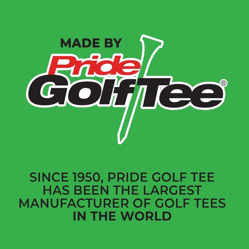 Pride Golf Tee - 2-3/4 Inch Deluxe Golf Tees, 50 Count Bag for Optimal Performance