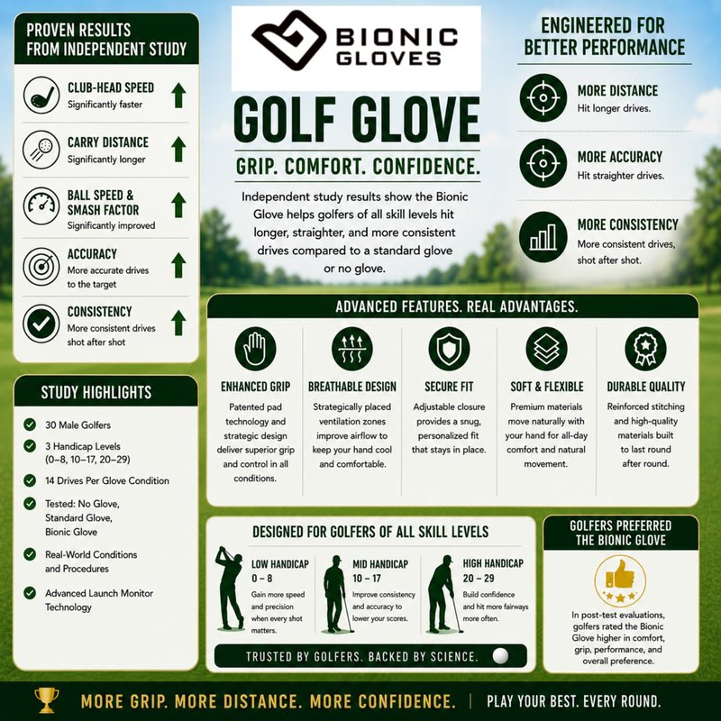 Bionic Men's StableGrip with NaturalFit 2.0 Golf Glove with Dual Expansion Thumb for Best Fit - Premium Cabretta Leather… (White, XXX-Large, Right)