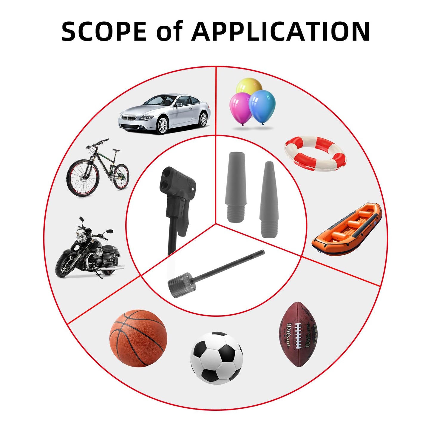 TOOLITIN Bike Pump with Precision Digital Pressure Gauge,Floor Bicycle Tire Pump Compatible with Presta and Schrader Valve, Air Pump for Bicycle, Balls, Scooter, etc.