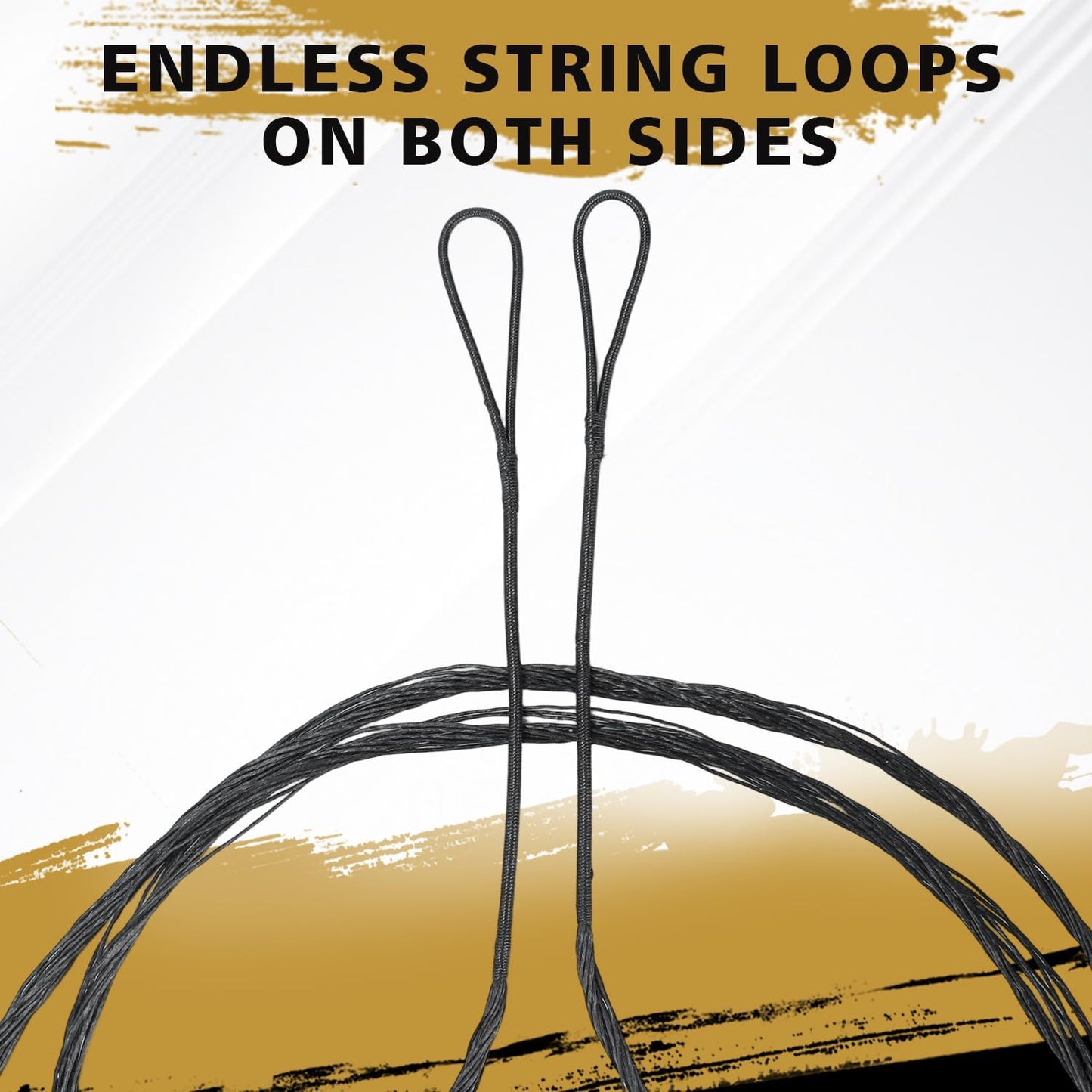 LWANO Bow String Replacement for Recurve & Longbow | 12/14/16 Strands, 48-70in, 2 Brass Nocks Included
