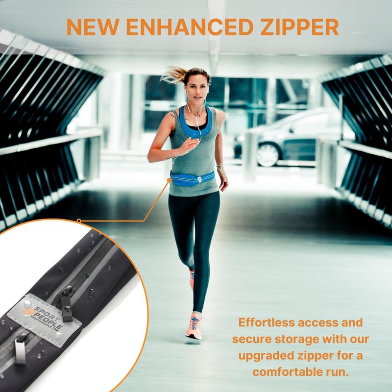 Running Belt for Women and Men, Waterproof Phone Holder for Running, Reflective 2-Pocket Waist Pack for Storing Runnerโs Essentials Safely, Running Fanny Pack Fits Most Phones, Adjustable Belt Bag