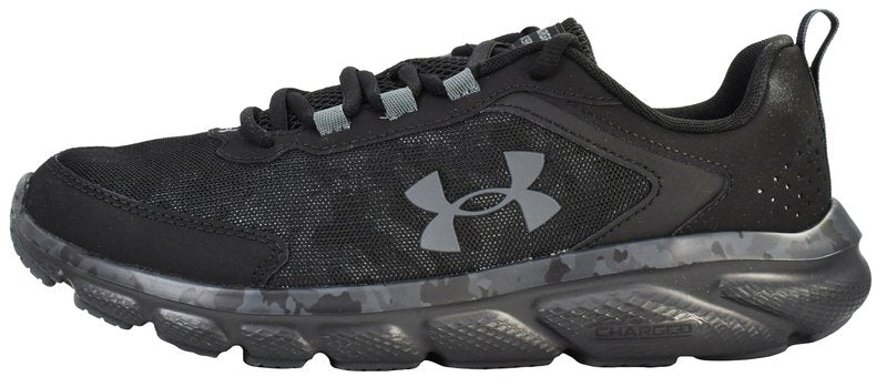Under Armour Men's Charged Assert 9 Camo, Black/Black/Pitch Gray, 13 US
