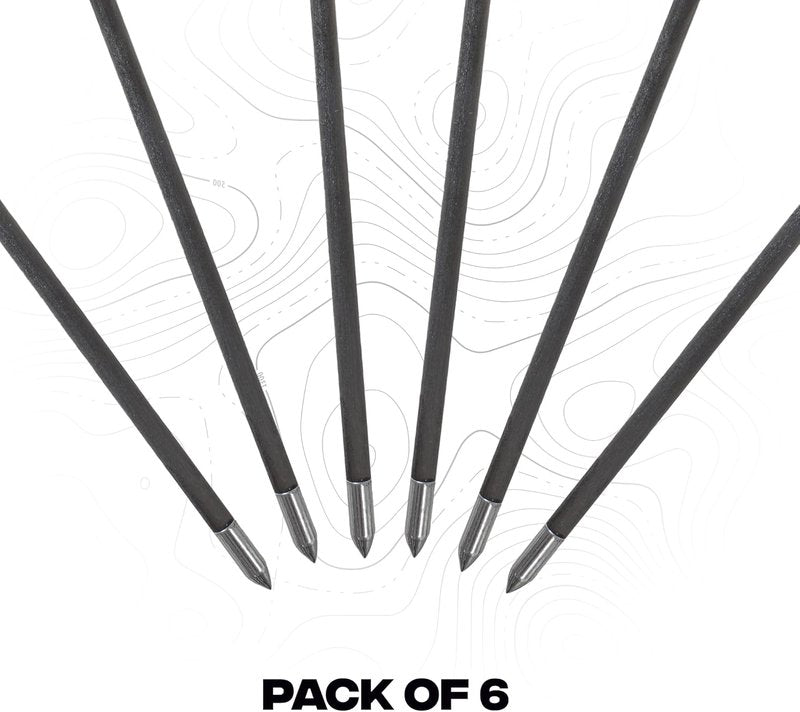 BALLISTA 10.5" Crossbow Bolts - Carbon Arrows with Half-Moon Nocks | OD 5.5mm for BAT Regular & Reverse