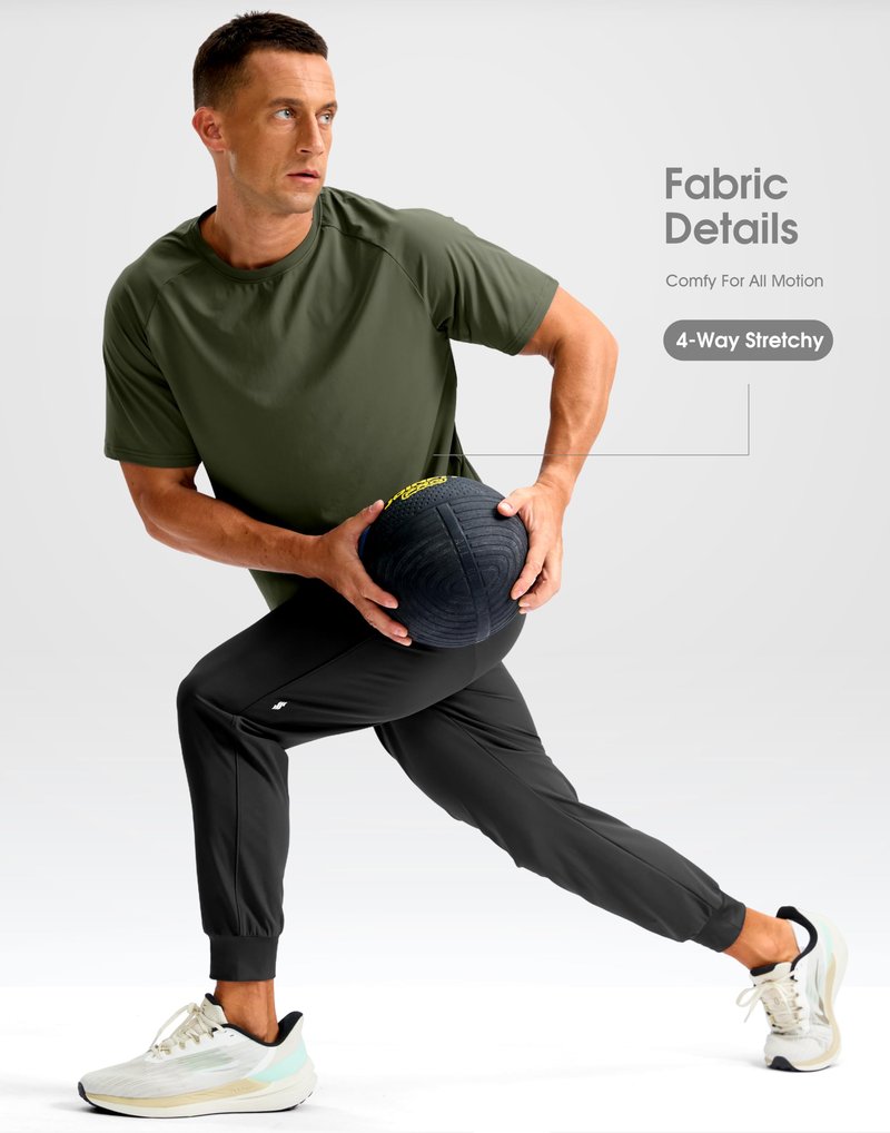 Soothfeel Mens Workout Shirts Quick Dry Athletic Running T-Shirts Short Sleeve Cooling Moisture Wicking Gym Active Tee Tops Olive XL