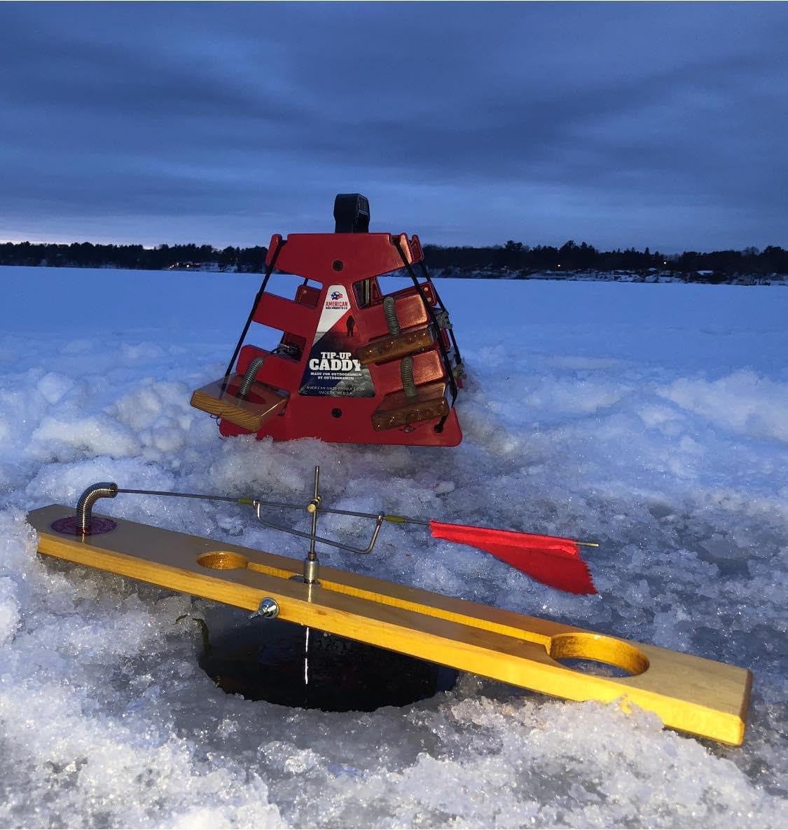 Tip-Up Caddy | Lightweight Ice Fishing Tip-Up Transport Solution - Multiple Colors Available