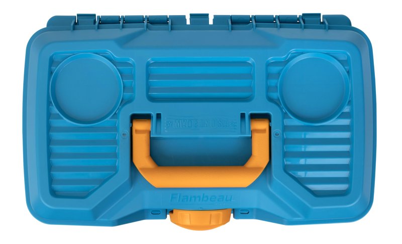 Flambeau Outdoors 440NGA NextGen 4/0 Medium Fishing Tackle Box, 4 Pivot Trays, 23 Compartments, Advanced Tackle Storage Organizer, Blue