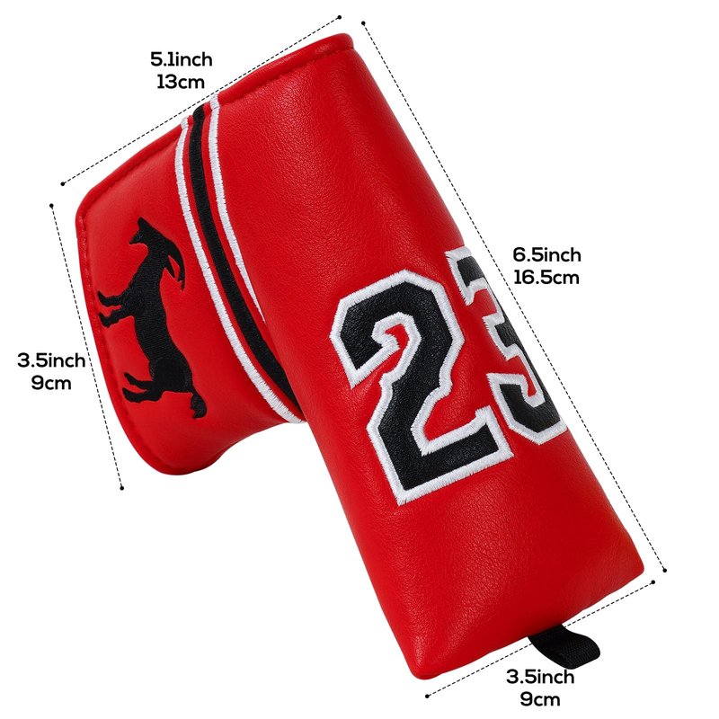 Premium Golf Club Covers No.23 Sports Style Driver Headcover Fairway Cover Hybrid Cover for Taylormade Callaway Ping, Golf Putter Covers Magnetic Closure (NO.23 Blade)