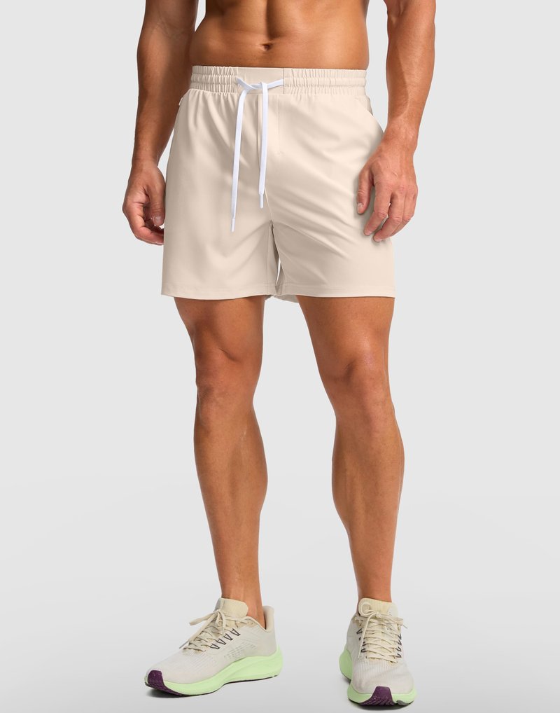 Soothfeel Men's Athletic Running Shorts with Zipper Pocket 5/7 Inch Quick Dry Tennis Shorts Gym Workout Shorts for Men